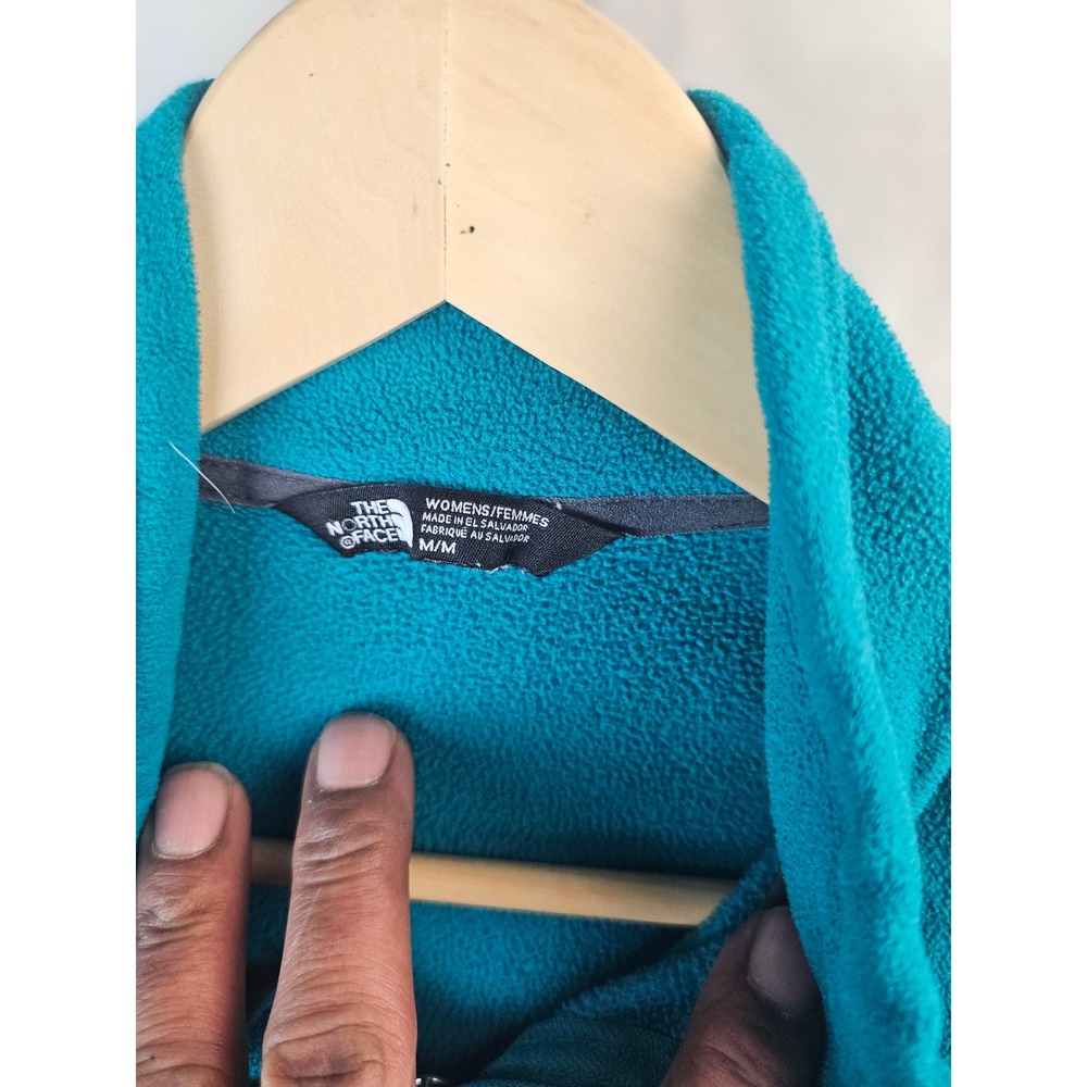 The North Face Womens TKA 100 Full Zip Fleece Jacket Teal Blue Medium - Picture 4 of 13